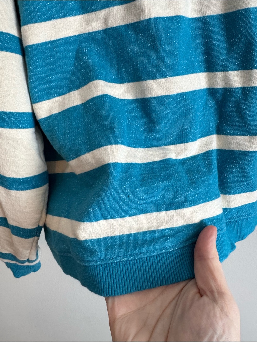 Free people xs classic striped cardigan sweatshirt button down oversized - Picture 8 of 13